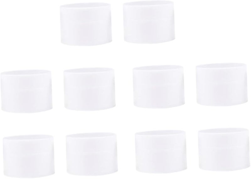 10 Pack White 6x6cm Refillable Lotion Bottles For Travel Makeup Storage - Image 1